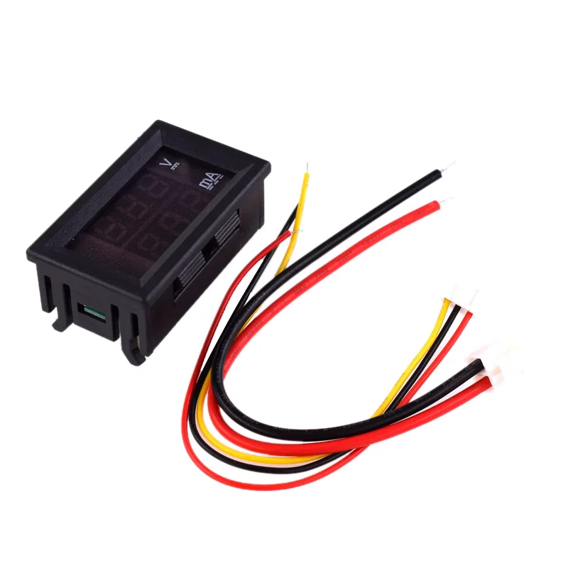 Цифровой вольтметр Амперметр постоянного тока 0 100 в 1 А двойной дисплей детектор
