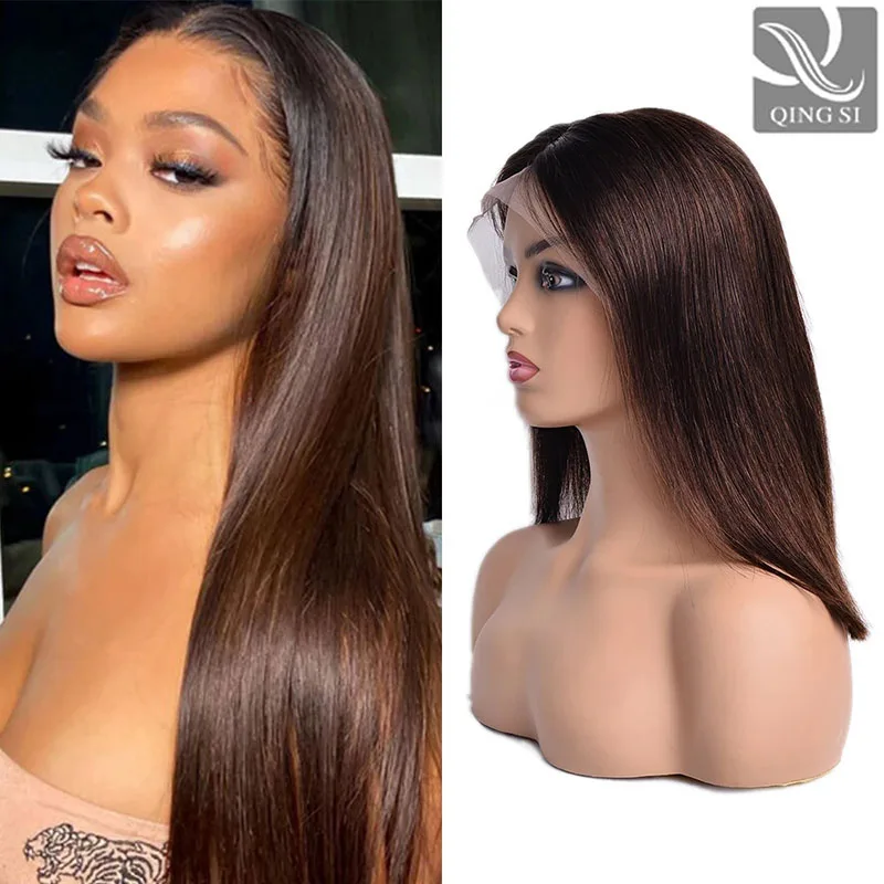 Прямой парик на сетке спереди парики 13*4 бразильские волосы без повреждений Боб