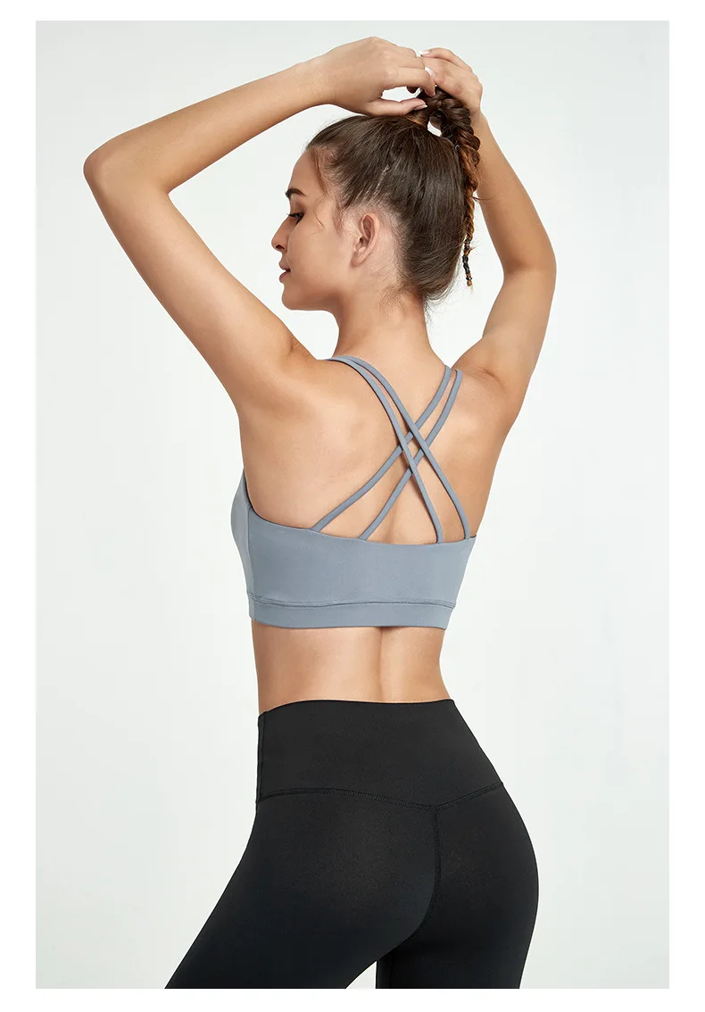 Backless Bra New Sports Underwear Shockproof Sleeveless Vest Beauty Back Sports Quick-drying Breathable Fitness Yoga Clothes