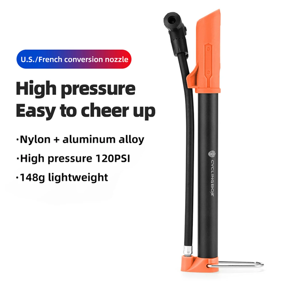 Портативный ручной насос для велосипедных шин Реверсивный водонепроницаемый