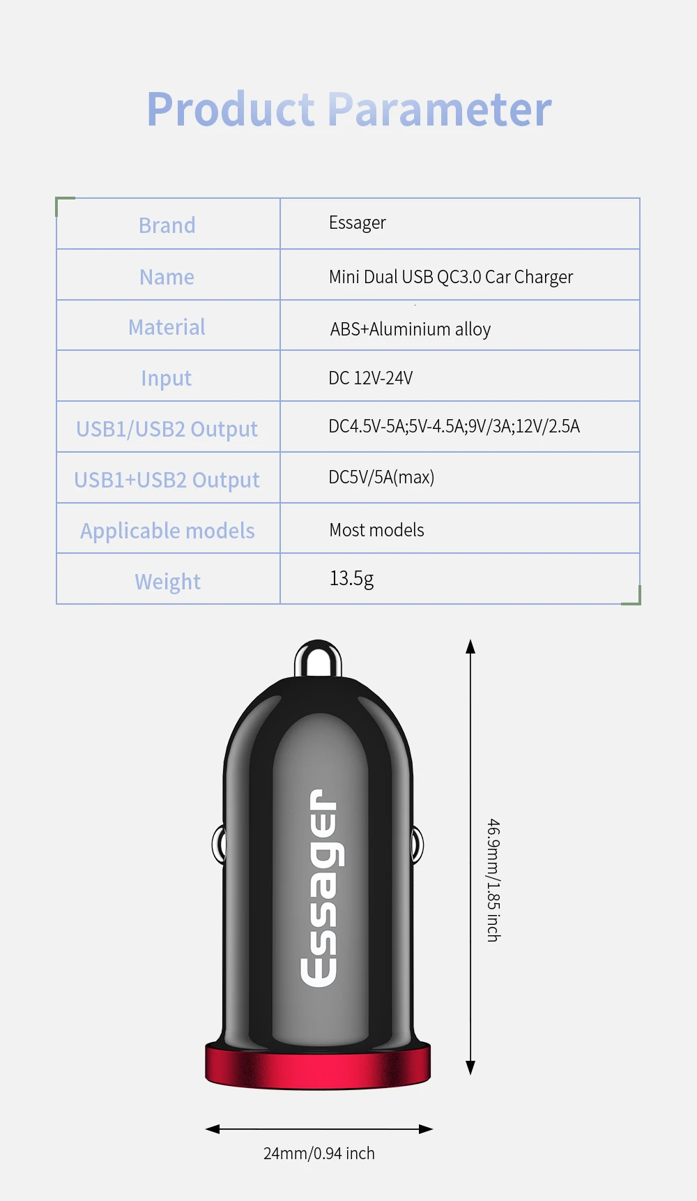 Автомобильное зарядное устройство Essager Quick Charge 4,0 3,0 USB для мобильного телефона iPhone Xiaomi 5A SCP QC4.0 QC3.0 QC type C PD автомобильное быстрое USB зарядное устройство