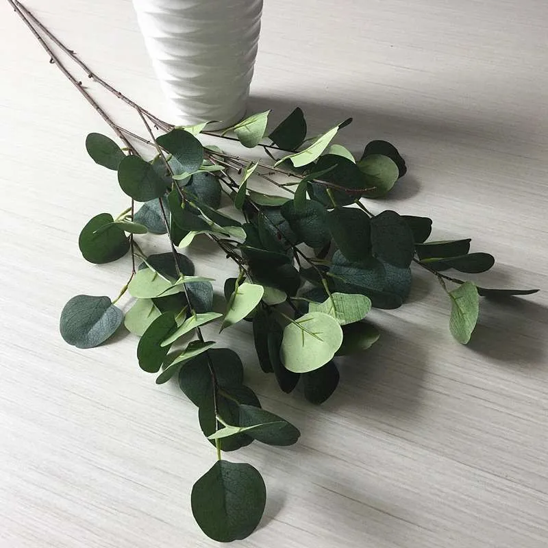 92 см искусственные реалистичные ветки эвкалипта шелковые тропические зеленые