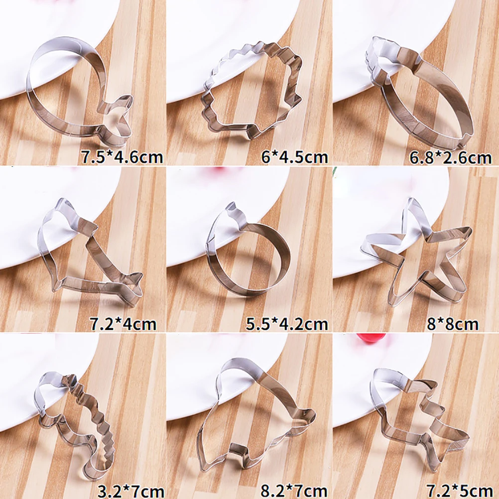 9 шт./компл. нержавеющая сталь под фотоэлементами Дельфин Осьминог Краб черепаха