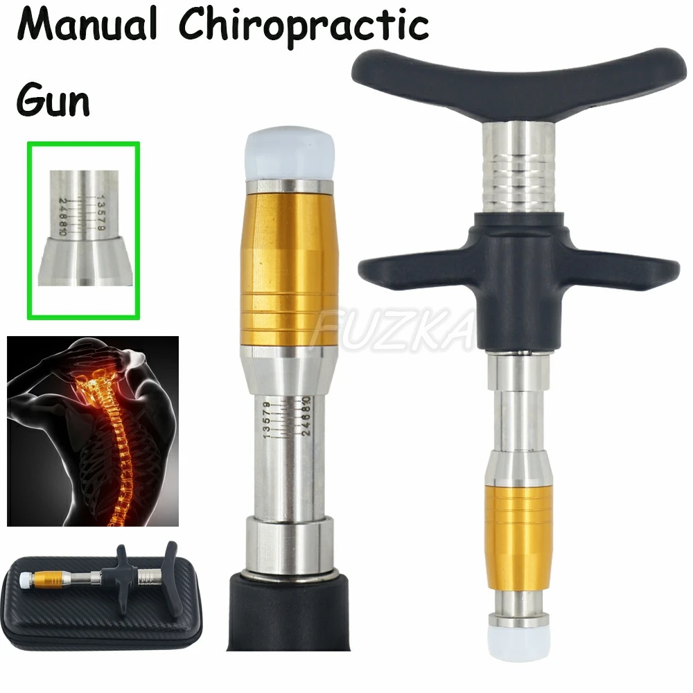 10 Gears Adjustable Manual Chiropractic Gun For Spinal Pain Backbone Modulation Massager 300N Adjustment Massage Correction Tool