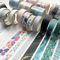 3rollsbox colorful art patterns washi tape suit 3m sealing sticker creative masking decorative tape student stationery gift