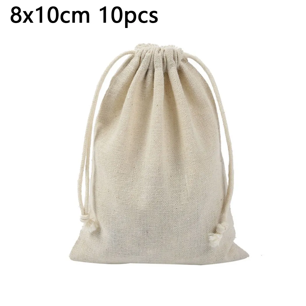 

Rustic Burlap Bags Sacks Set Wedding 10pcs Bag Bags Drawstring Gift Jute