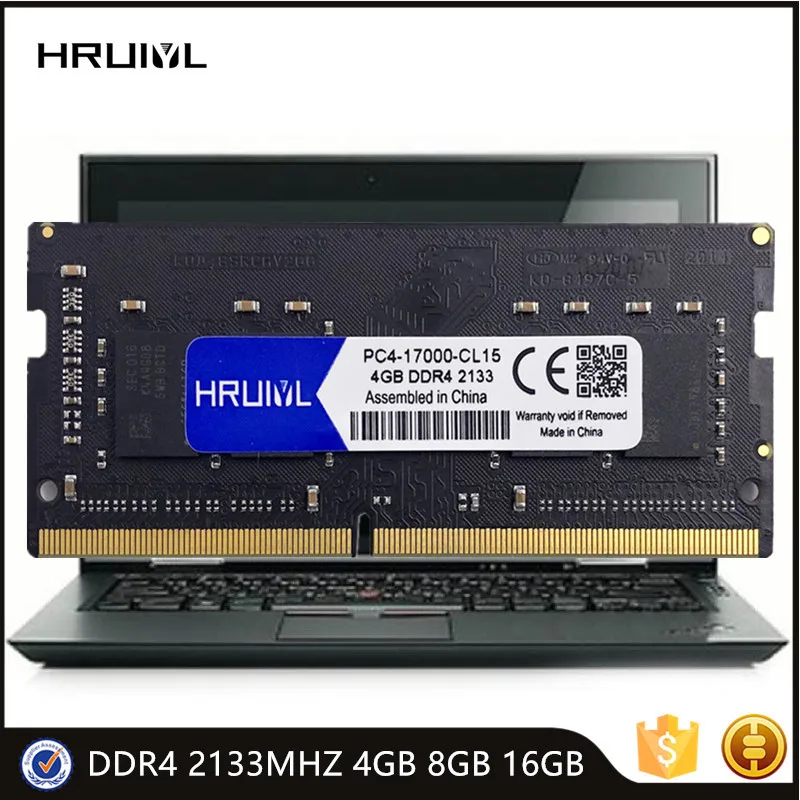 HRUIYL DDR4 SODIMM 2133MHz 8G 16G 4GB Оперативная память для ноутбука PC4 17000S 1,2 V D оперативная память 260 Pin Intel игровой ноутбук Memoria Sticks Новинка