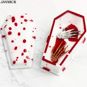 Кристаллическая эпоксидная смола формы Хэллоуин гроб коробка для хранения зеркало силиконовая форма сделай сам ремесла украшение Чехол ювелирных изделий инструменты