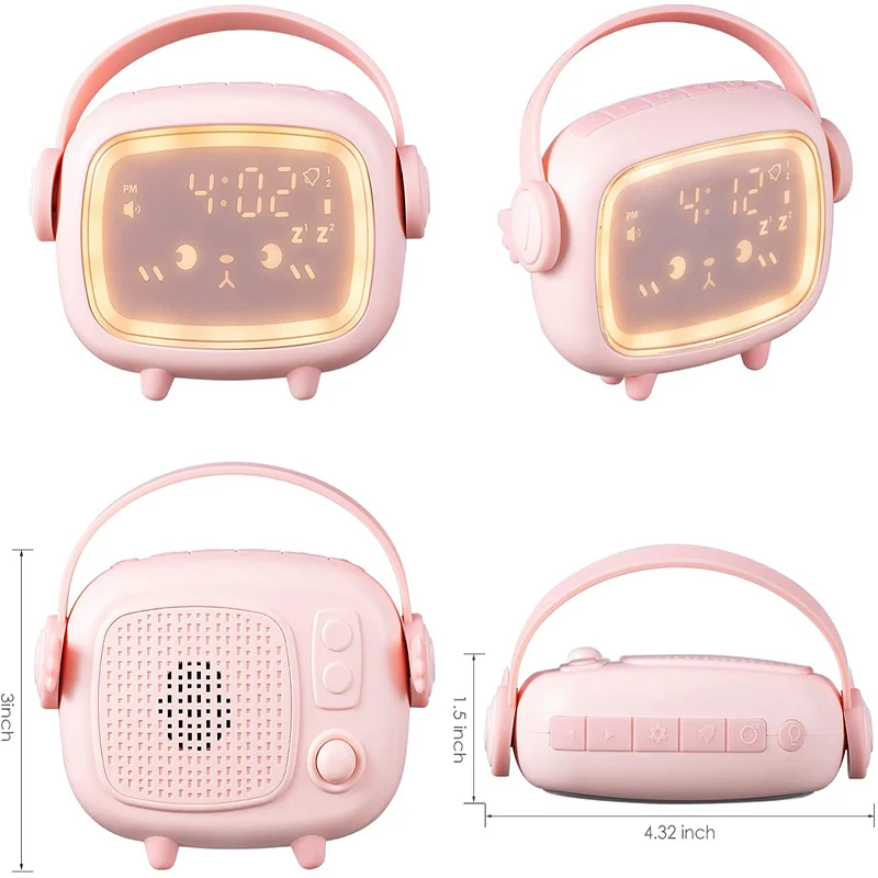 

Snooze Alarm Clock Night Light Timing Countdown Usb Rechargeable Led Smart Kids Cute Clocks Christmas Gift Desktop Home Decor