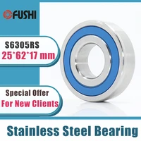 2pcs s6305rs bearing 256217 mm abec 3 440c stainless steel s 6305rs ball bearings 6305 stainless steel ball bearing