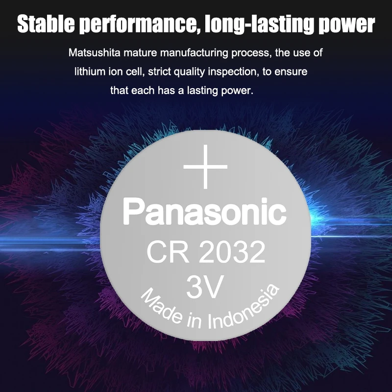 Оригинальный литиевый аккумулятор Panasonic 3 в CR2032 CR 2032 для часов калькуляторов