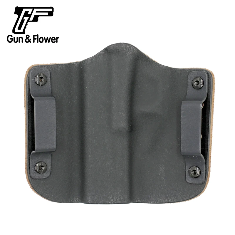 Пистолет с цветочным рисунком Glock 19/23/32 OWB сокрытие Kydex кобура Кожаные Двойные