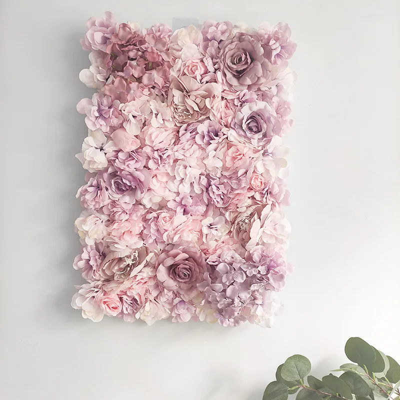 

High Quality Colorful Decorative Flower Wall for Wedding Bridal Artificial Silk Flowers Home Backdrop Decor Photography Props