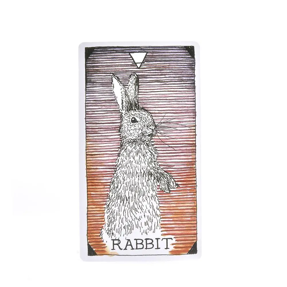 63 листа дикой природы неизвестного животного дух карты Таро палубы Английский