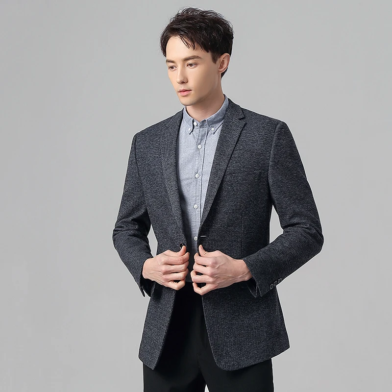 BATMO 2020 Новое поступление весенний Повседневный серый мужской блейзер в клетку