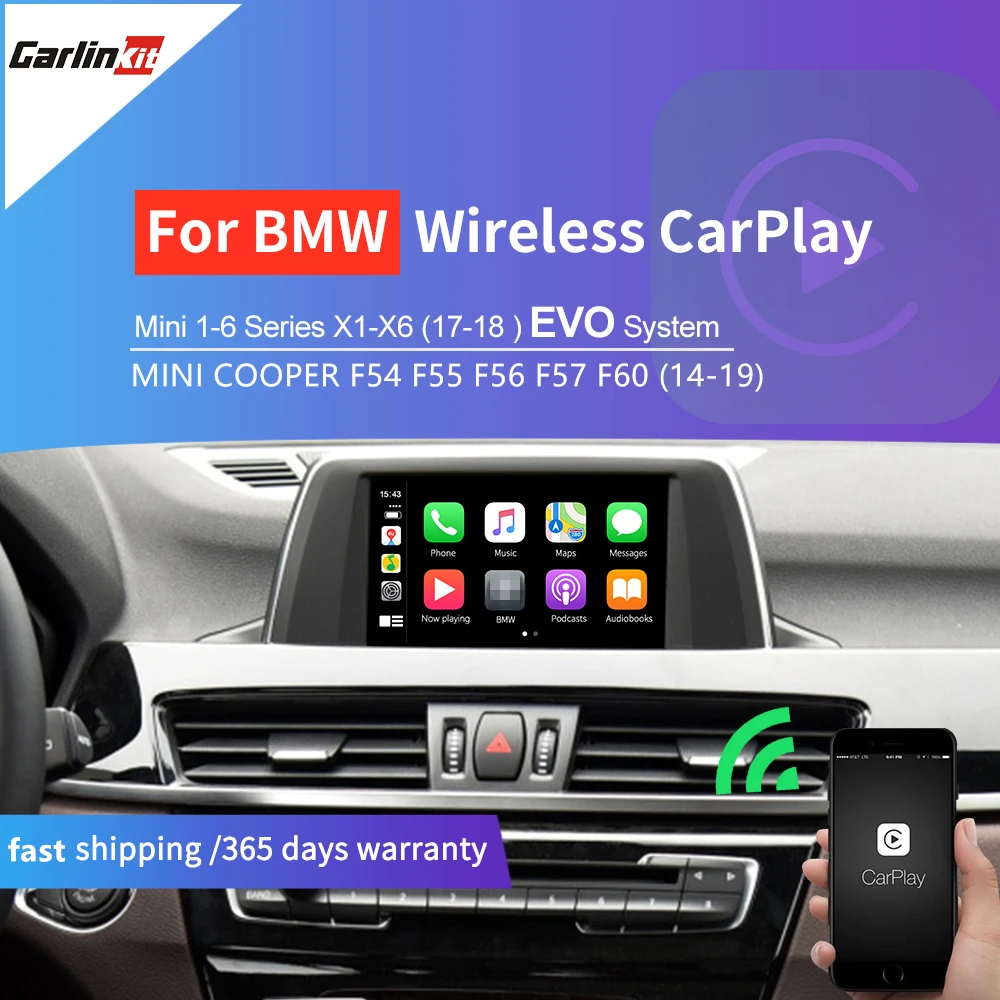 

Wireless Carplay Activator for BMW F30 F20 F10 F12 F15 F16 F22 F25 F26 F32 F48 for MINI Cooper F54 F55 F56 F60 after 2016 Year