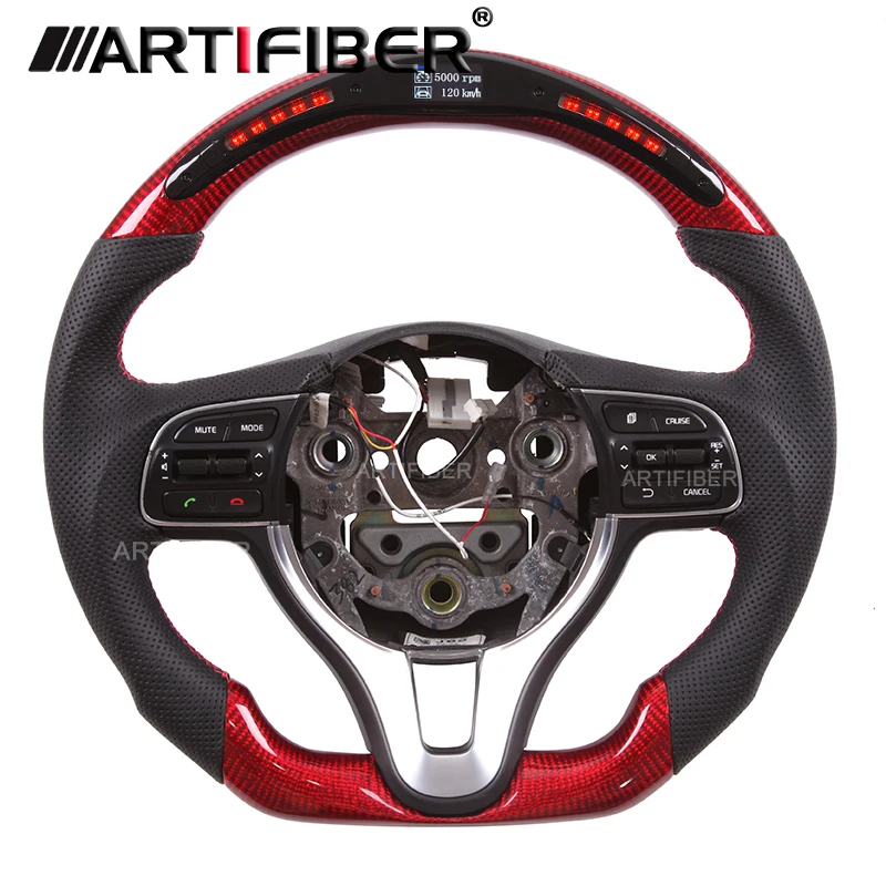 

100% Real Carbon Fiber LED Steering Wheel for KIA K5，KX5