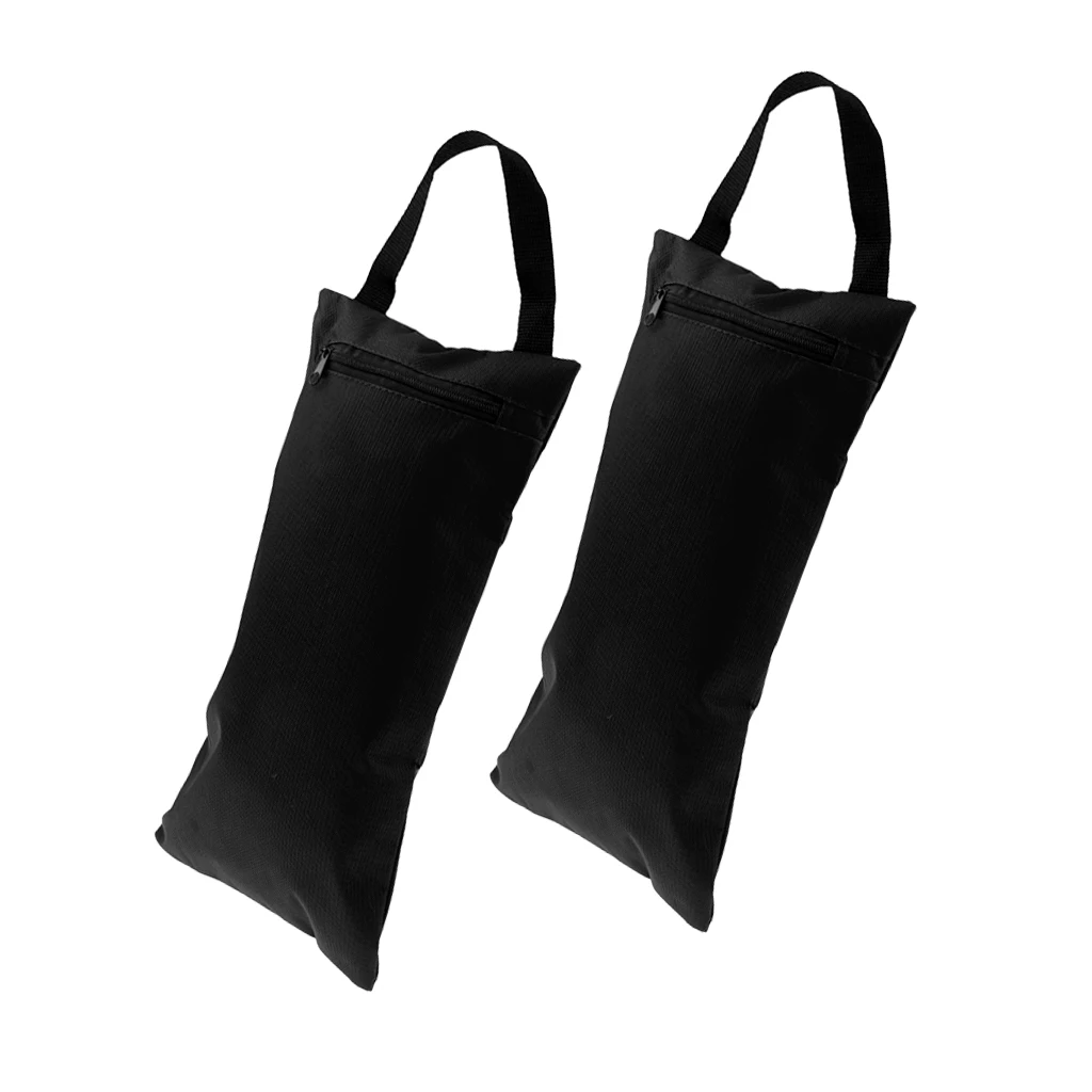 

Set 2 Yoga Sand Bags Double Bag with Zippered Inner Waterproof Leakproof Bag for adding Desired Weight and Support, Black