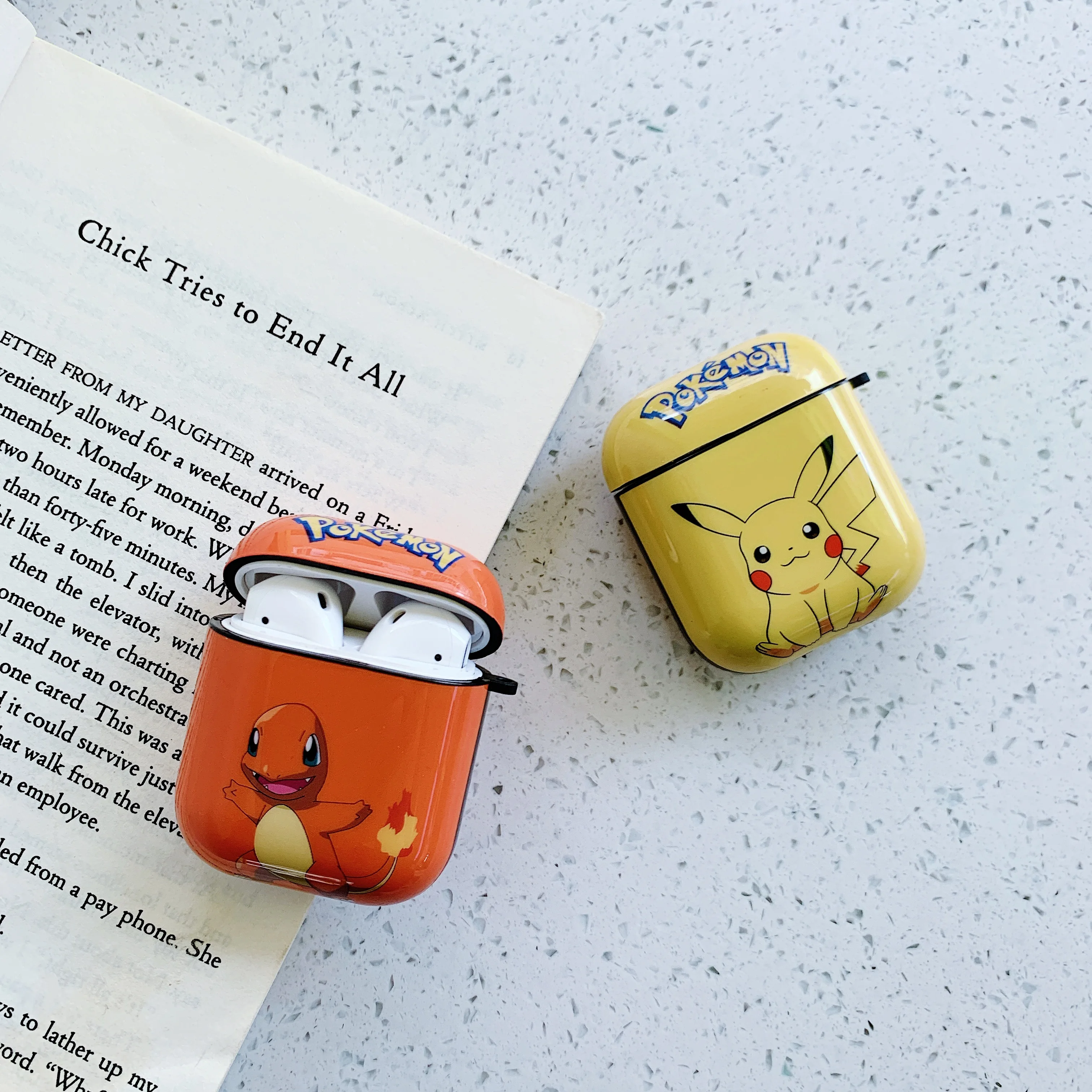 Чехол для наушников с Bluetooth для Airpods милый силиконовый защитный чехол для наушников с узором для Airpods 2 с кольцом-крючком
