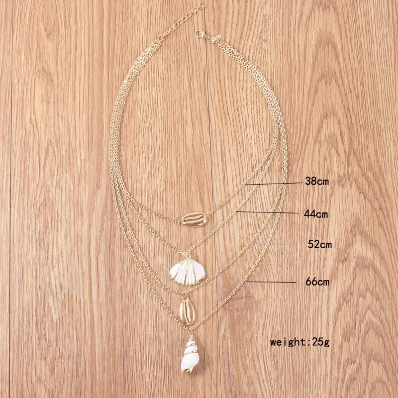 4 шт./компл. в этническом стиле Стиль женские ожерелья виде ракушки гребешок кулон
