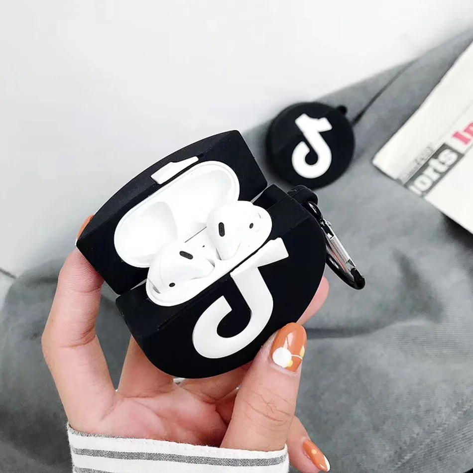 Смешной наушник чехол для Airpods 1 милый силиконовый Apple 2 Защитный наушников