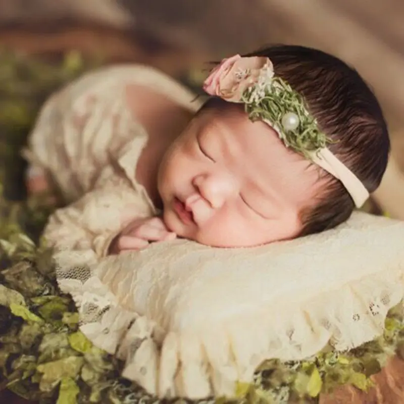 Комбинезон детский, 3 шт./компл., кружевная шапочка, подушка, реквизит для фотосъемки новорожденных, костюм для съемок нарядов от AliExpress WW