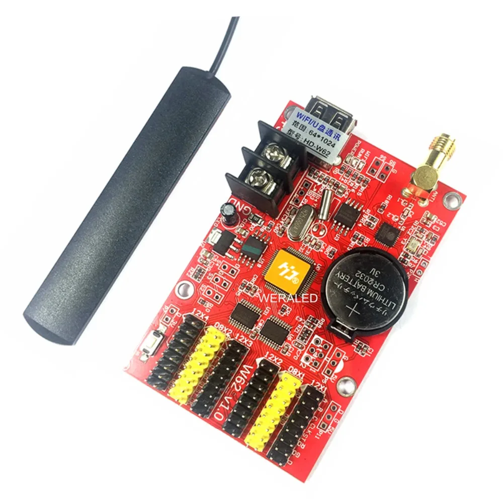 WERALED Huidu асинхронизация HD-W60 HD-W62 HD-W63 Wi-Fi и поддержка карт флеш-накопителей Порты один Цвет/Dual Core Цвет светодиодный Дисплей контроллер