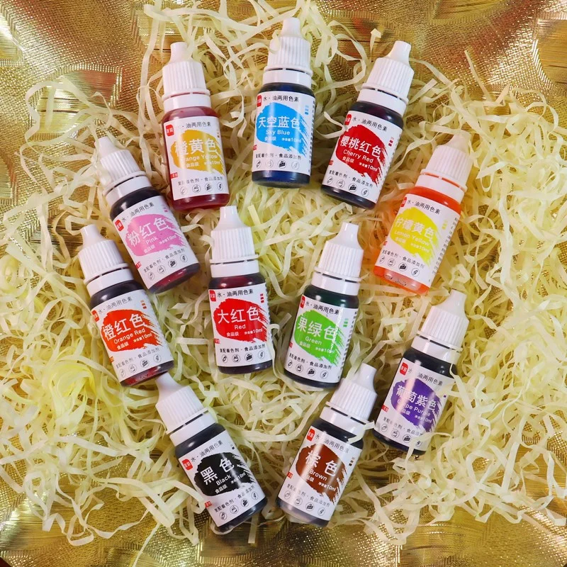 1 шт 24 Цвета 10 мл естественно чернила красящий пигмент инструменты Еда раскраска