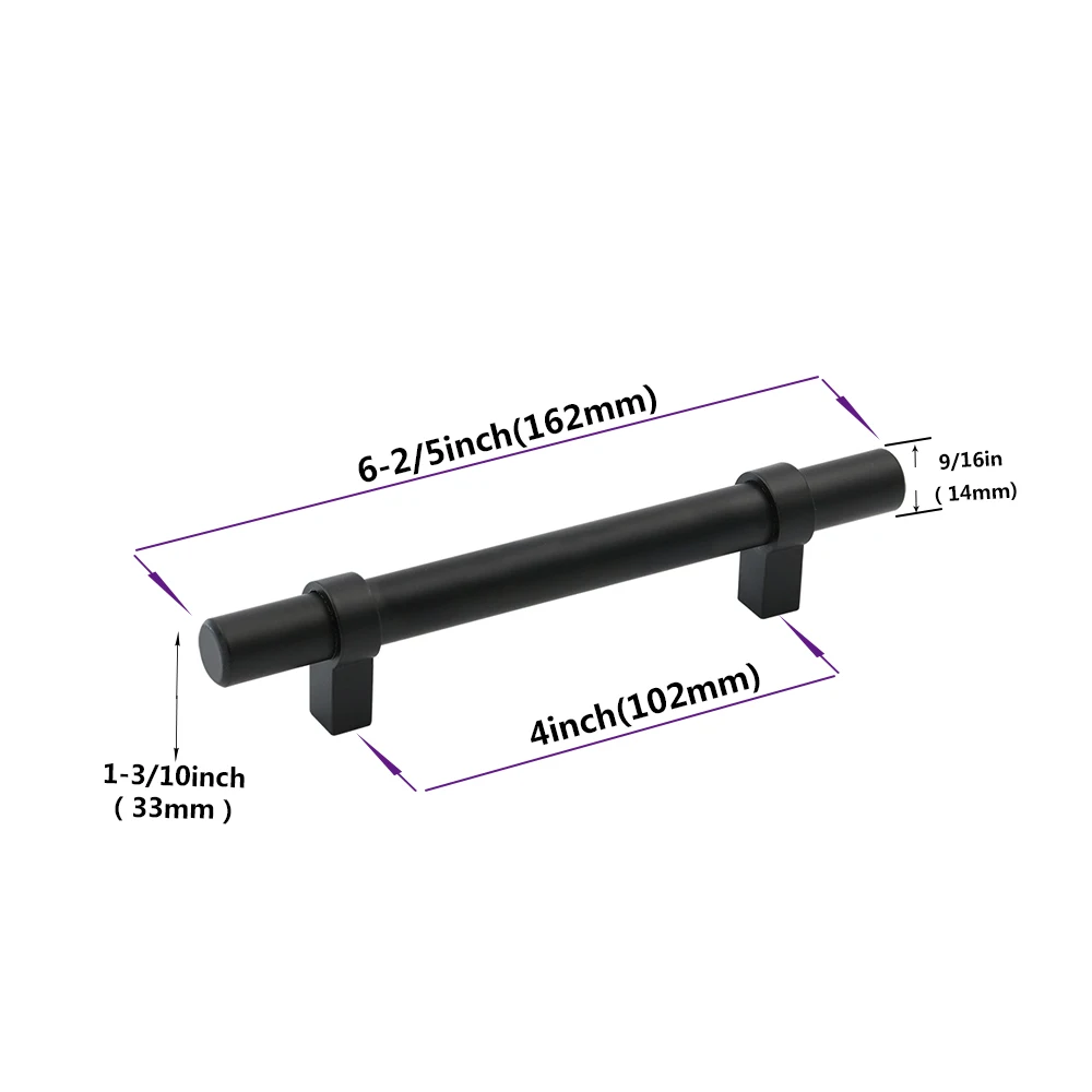 Hole Centers 102mm Черные ручки для кухонного шкафа, современные ручки для ящиков, 1 упаковка, ручки для ящика, ручки для шкафа - Цвет: Hole Centers 102mm