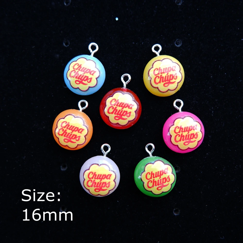 Леденец Конфеты Подвески плоская задняя смола кабошон для DIY ожерелье серьги