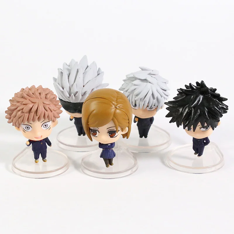 

Jujutsu Kaisen Itadori Yuji Fushiguro Megumi Kugisaki Nobara Gojo Satoru Q Version PVC Figures Toys 5pcs/set