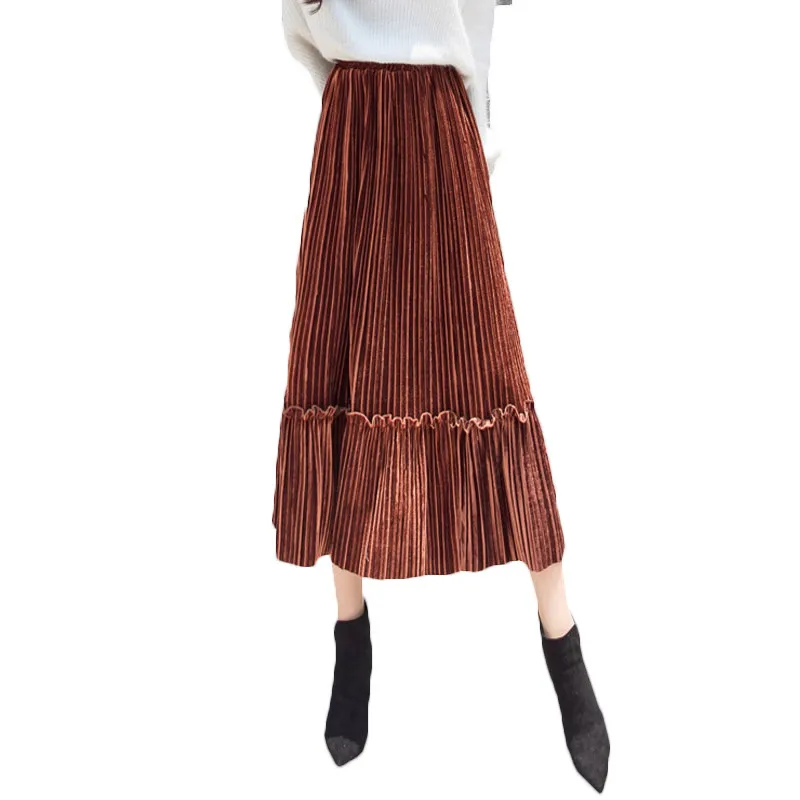 Повседневная простроченная юбка женская одежда на весну и осень новинка 2021