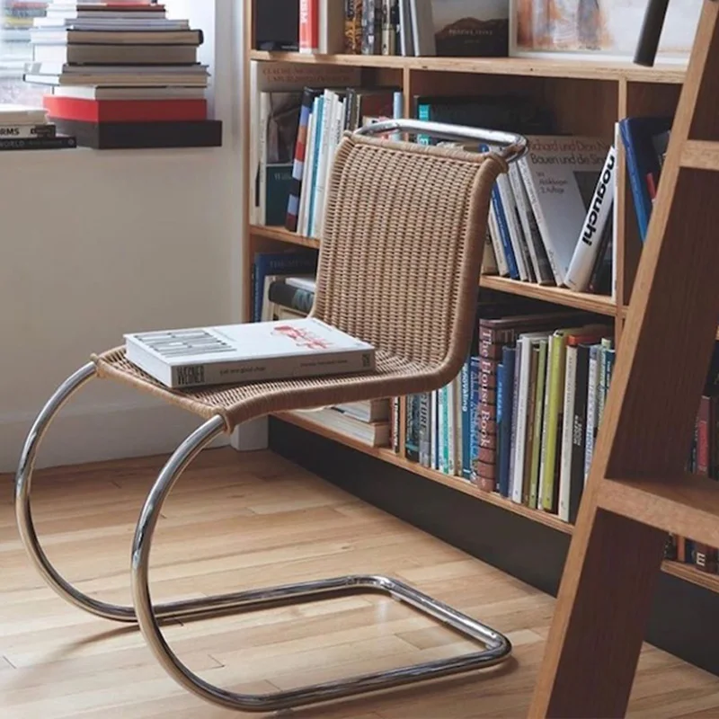 Уличное плетеное кресло стул из нержавеющей стали для помещений компьютерное