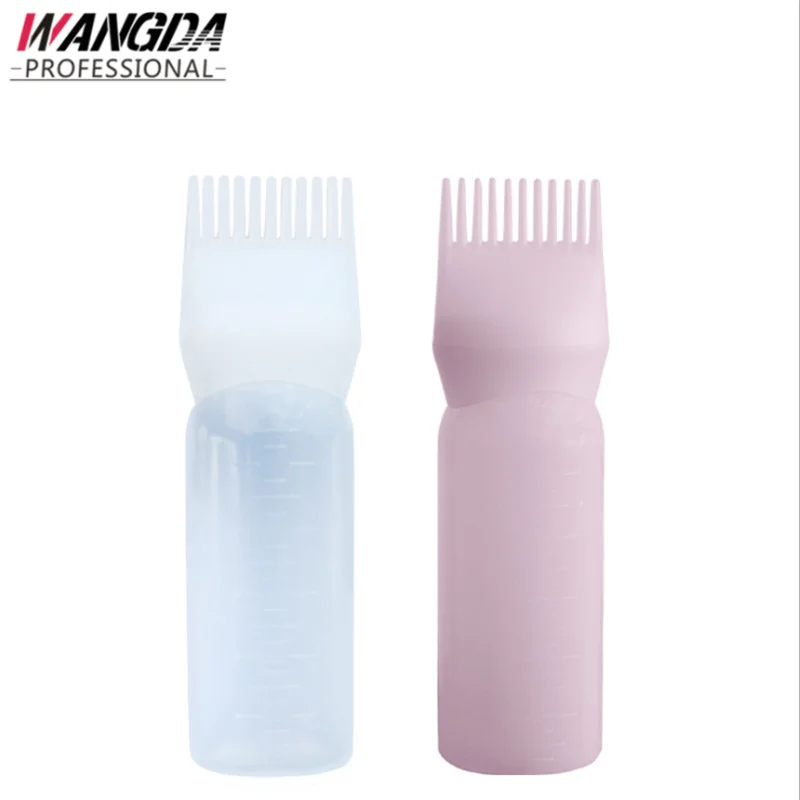 

200Ml Salon Dye Dispensing Brush, Dyeing Comb Bottle, Dry Shampoo Bottle, Portable Design, Practical Hair Styling Coloring Tool