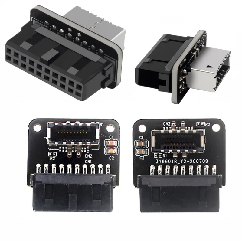 USB 3.0 20Pin/19P Header к Type-E A-Key 3 0 20-контактный адаптер для передней панели Type C Кронштейн