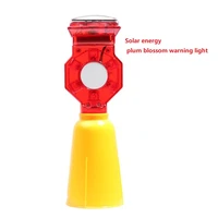 led cup holder solar energy flash safety barrier lamp road construction highway signal plum blossom hanging tower light