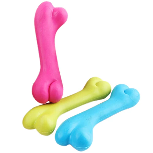 Собака Щенок резинового зубов Жевательная кость играть обучение принести