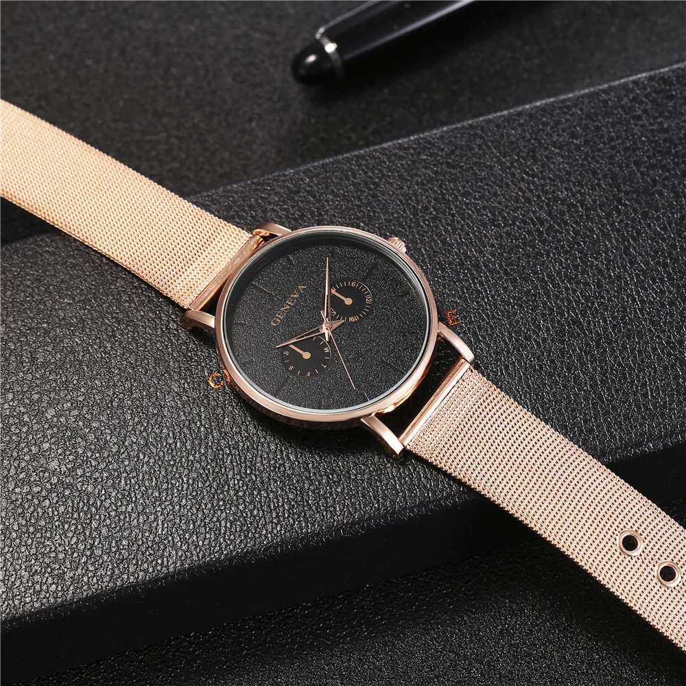 

Watch Men relogio masculino Luxury Brand GENEVA Men's Watch Alloy Mesh Steel Wristwatch Mens Clock Fashion Casual Dress Sports