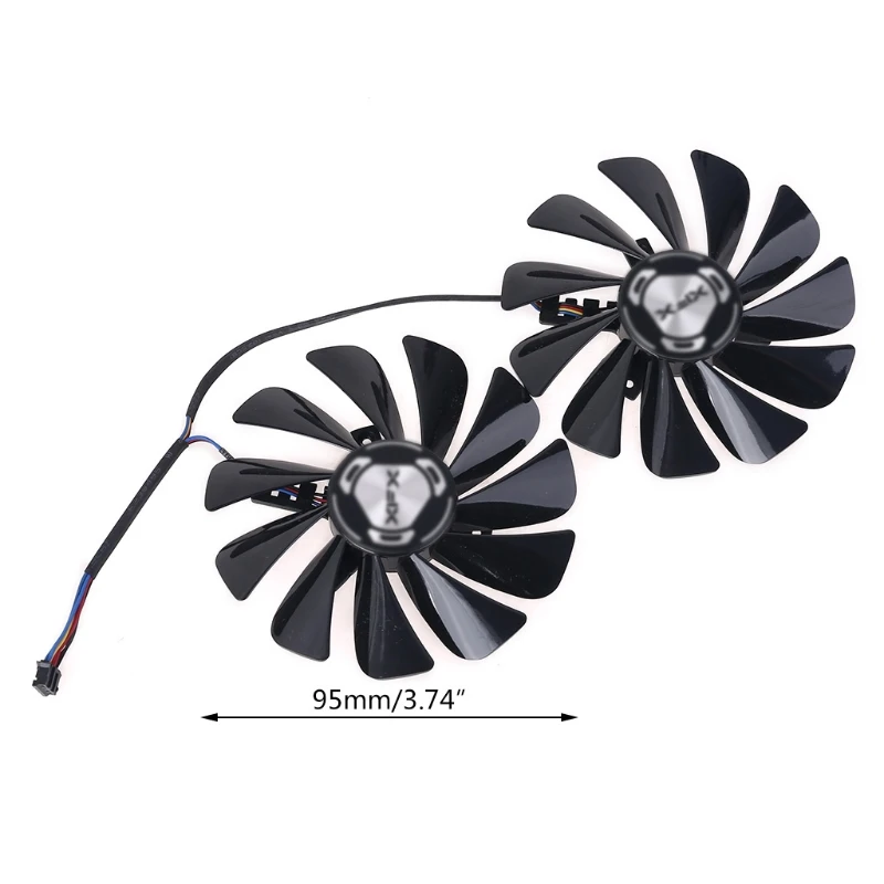 2 шт./компл. 95 мм FDC10U12S9-C RX5700 XT графического процессора вентилятор для XFX RX 5600 5700