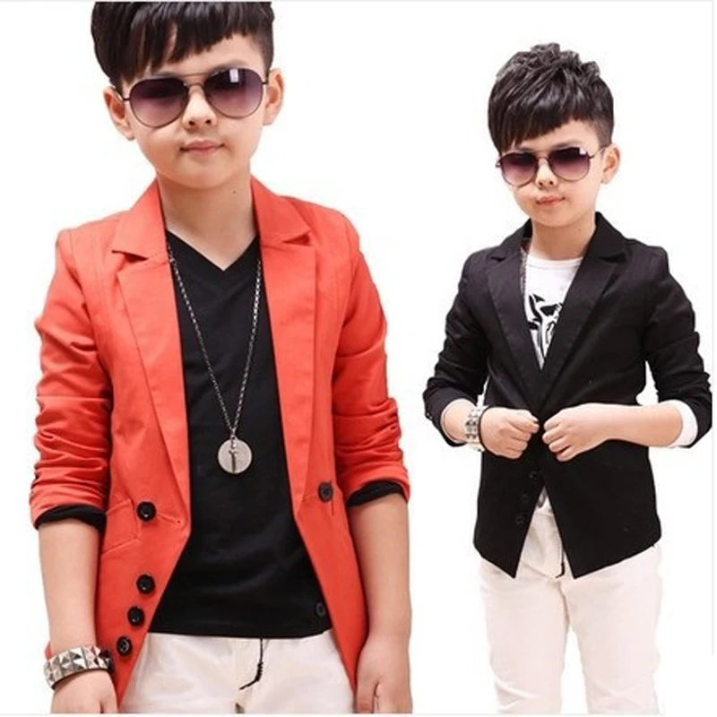 

2020 Kids Casual Suits Jacket Boys Korean Style Blazer Children Wedding Blazers for Boys Big Teenager Boys Casual Blazers