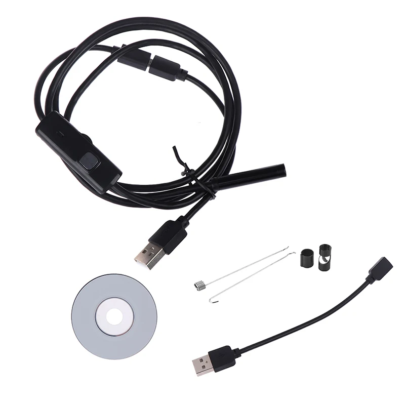 

1M Length USB Endoscope Waterproof 7mm 6 LED Camera Inspection for Android PC