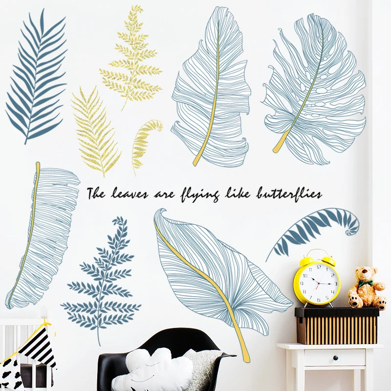 

Tropical Plants Modern Home Decoration Wall Sticker Living Room Bedroom Wall Decal Picture Wallpaper