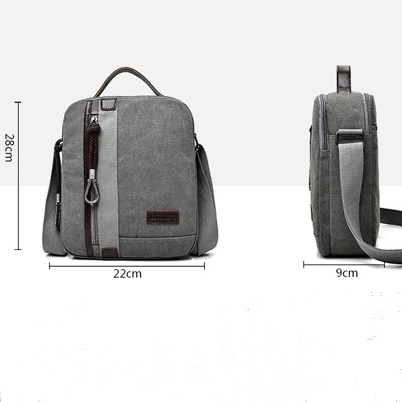 Мужская Холщовая Сумка через плечо Scione Повседневная сумка в стиле ретро с