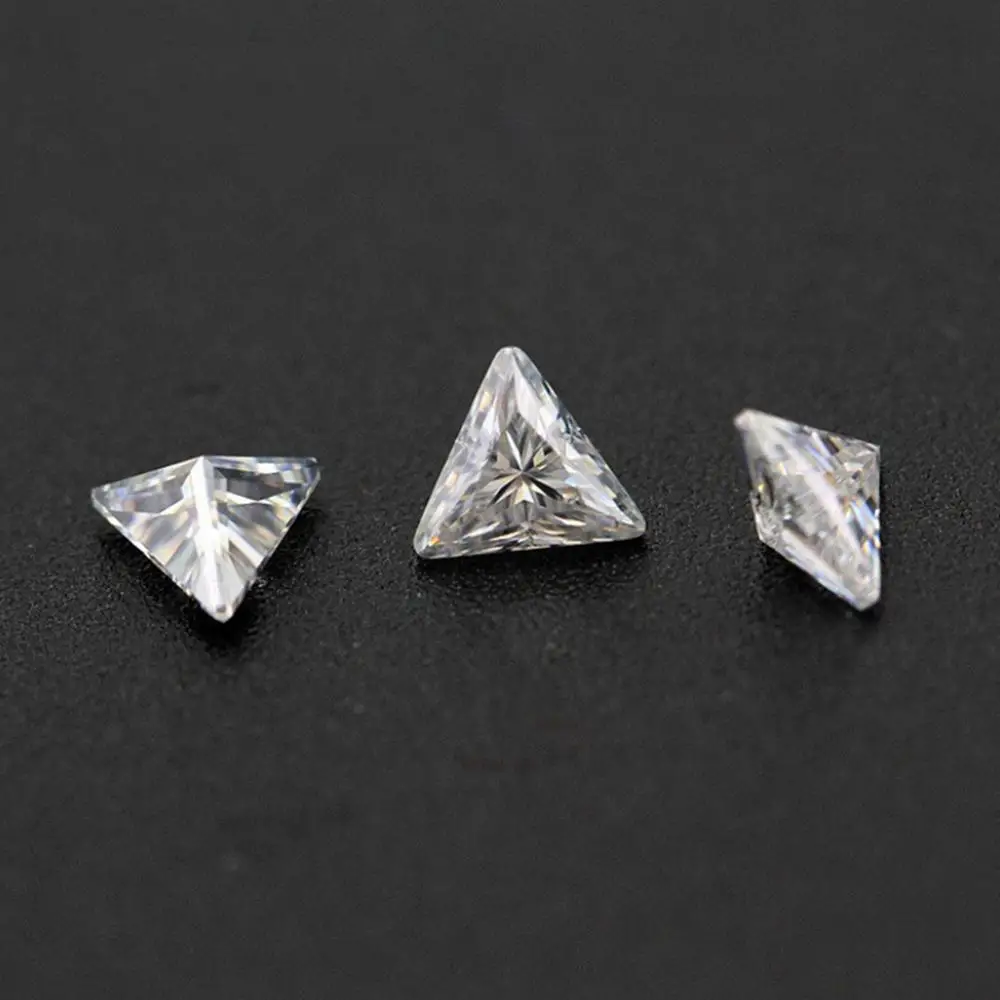 

100% Loose Moissanite 0.03ct To 3ct VVS1 D Color TrillionShape Look Like Real Diamond Pass Tester Gems Stone For Jewelry Making