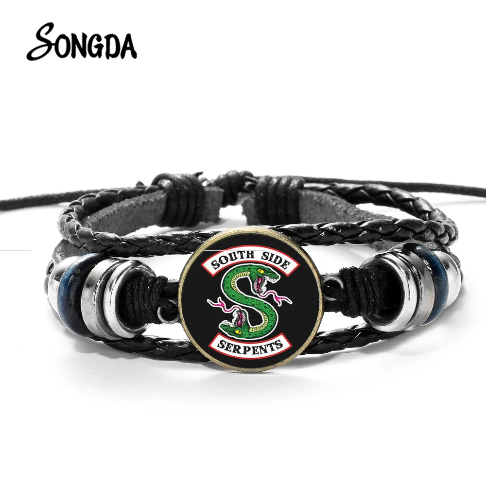 Браслет Riverdale мужские серпентины с южными боками модные многослойные кожаные