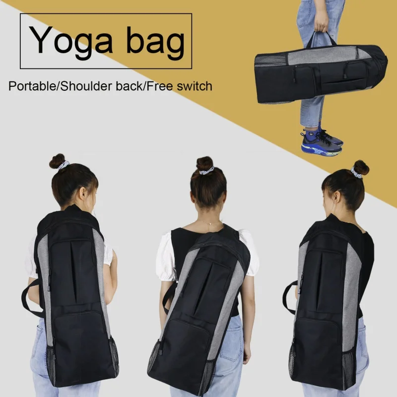 

Yoga Fitness Sports Bag Diagonal Single Shoulder And Portable High Capacity Travel Backpack Black