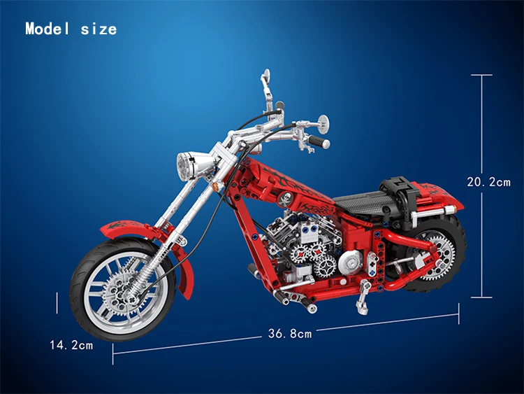 

MOC City Cruising motorcycle 568pcs High-tech Creator Model Building Blocks Bricks enlighten Toys For children Christmas Gifts