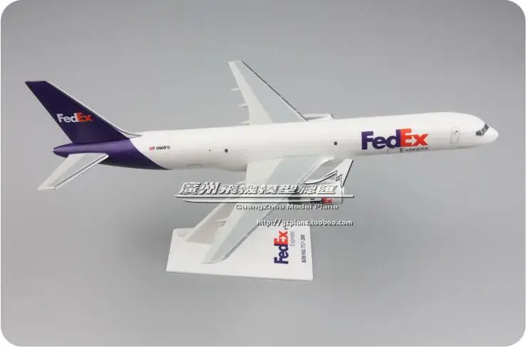 24 см Пластиковый FedEx модель самолета B757-200 N901FD авиакомпания модель самолета W Стенд самолет подарок