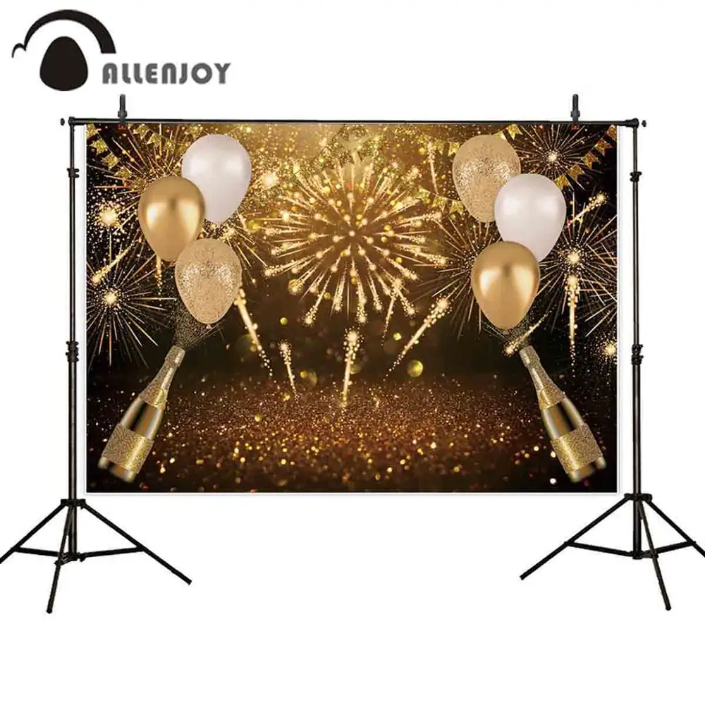 Фон для фотосъемки Allenjoy с изображением фейерверка цвета шампанского боке