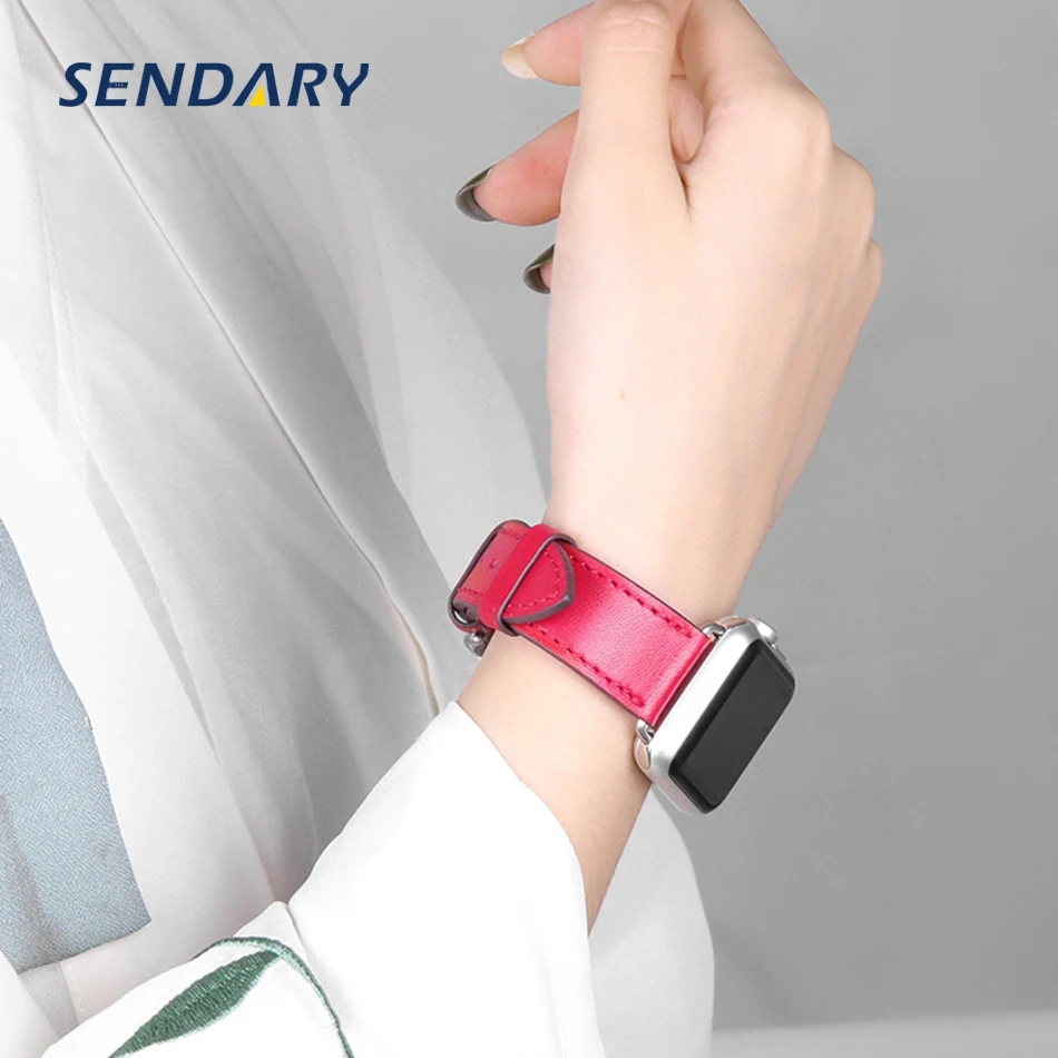 Кожа спортивный ремешок для наручных часов Apple Watch версии SE 4/5/6 с соединяющей